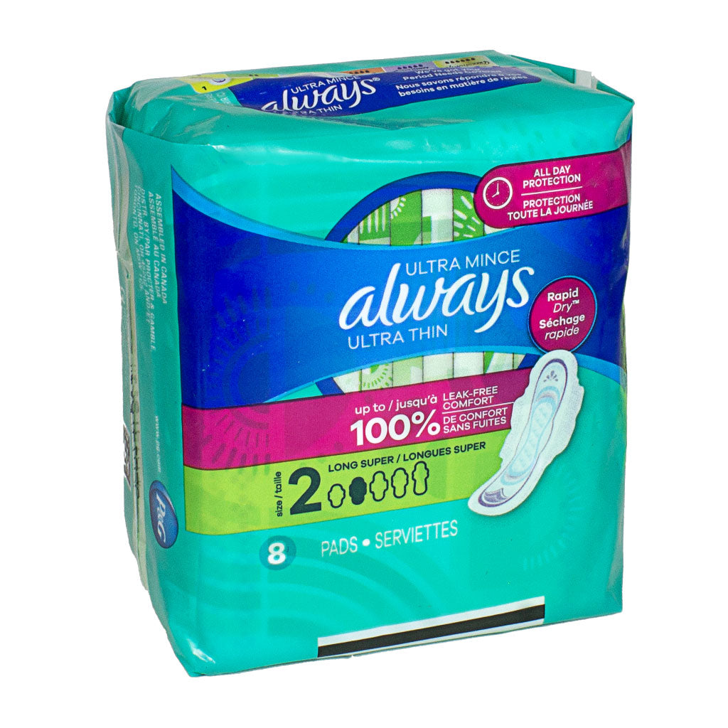 Wholesale Always Ultra Thin Maxi Pads With Wings- 8 ct – Weiner's LTD