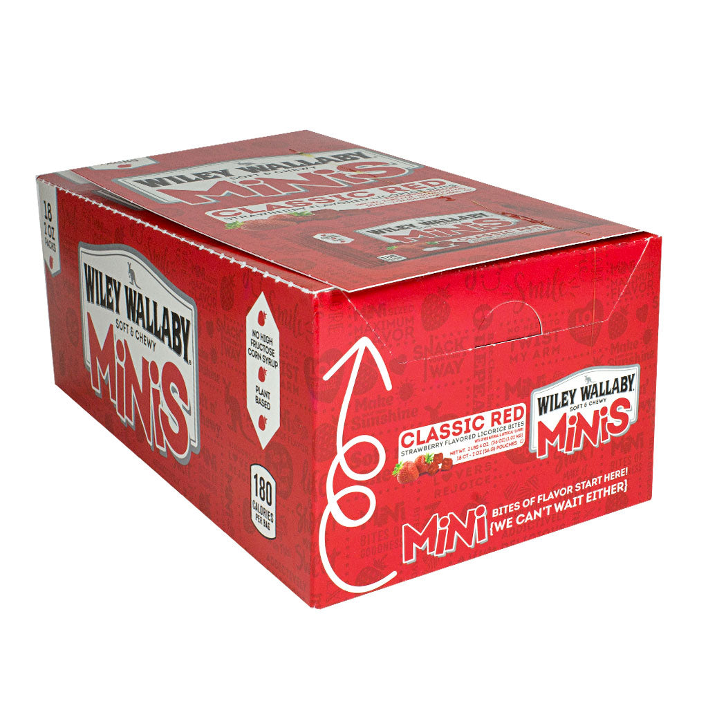 Wholesale Wiley Wallaby Classic Red Minis Licorice Bites - 2 oz