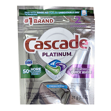 Cascade Platinum Plus ActionPacs Dishwasher Detergent Pods - 2 ct.