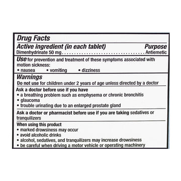 UNAVAILABLE - Dramamine Motion Sickness Relief Tablets - Box of 2