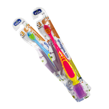All Pure Kids Toothbrush W/Suction Cup & Travel Cap