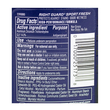 zzDISCONTINUED Right Guard Sport Fresh Deodorant - 1.8 oz.