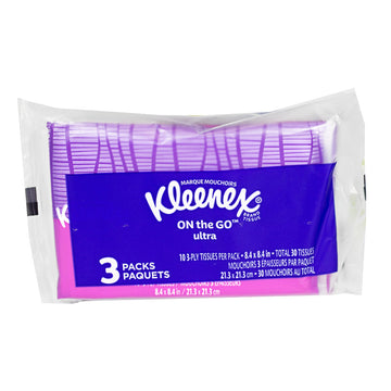 Kleenex On the Go Ultra Slim Wallets 10 ct- Pack of 3