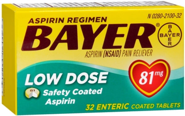 Bayer Aspirin Low Dose 81 mg, 32ct