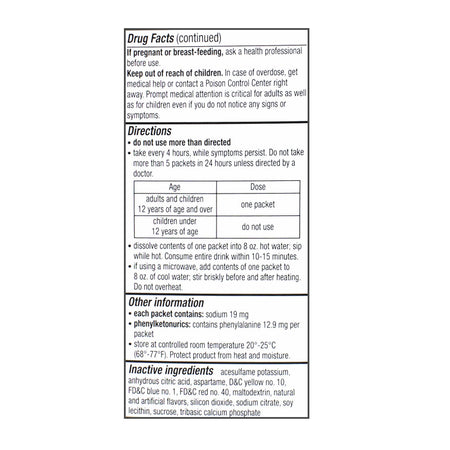 Theraflu Severe Cold & Cough Nighttime - Box of 6 Packets