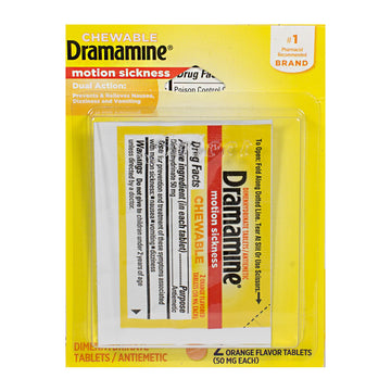 Dramamine Motion Sickness Relief Tablets - Card of 2