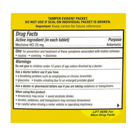Dramamine Motion Sickness Less Drowsy Relief Tablets - Box of 2
