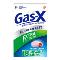 Gas-X Creme Cherry Chewable Tablets- Box of 18