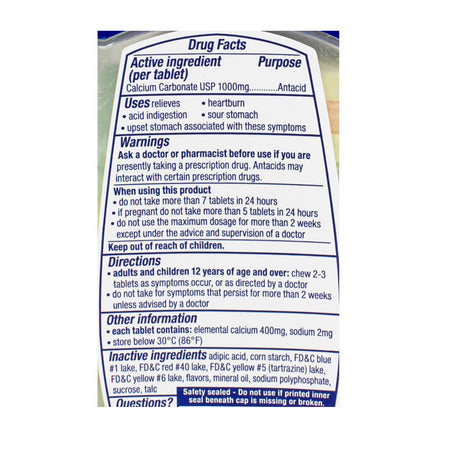 Tums Ultra Strength Assorted Fruit Antacid- 72 Ct