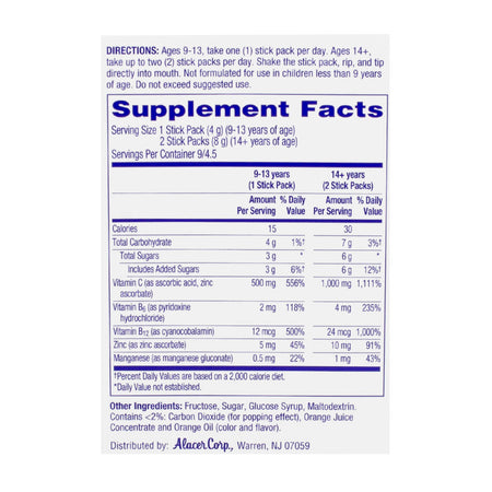 UNAVAILABLE - Emergen-C Crystals On-the-Go Orange - 9ct