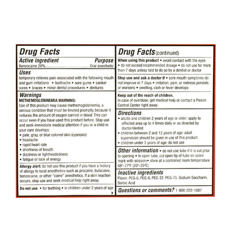 Sheffield Instant Oral Pain Relief