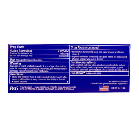 Crest 3D White Stain Eraser Toothpaste, Icy Clean Mint- 2.7 oz