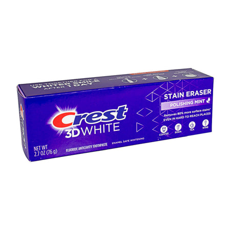 DBM - Crest 3D White Stain Eraser Toothpaste, Polishing Mint- 2.7 oz