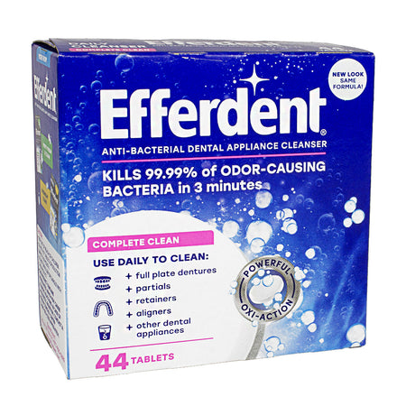 Efferdent Anti-Bacterial Denture Cleanser - Box of 44