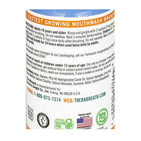 Thera Breath Fresh Breath Oral Rinse Icy Mint - 3 oz.