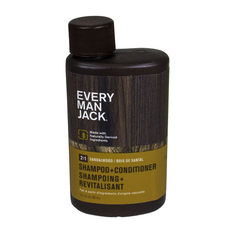 EVERY MAN JACK 2-in-1 Sandalwood Shampoo+Conditioner- 3 oz.