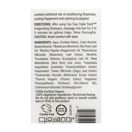 DBM - Giovanni Tea Tree Triple Treat Conditioner - 2 oz.