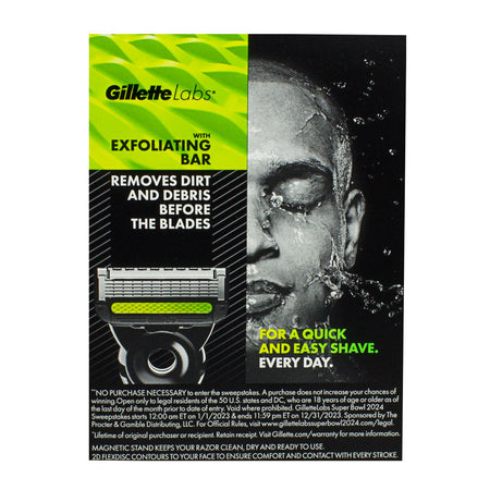 GilletteLabs Razor, 1 Handle and Blade Refill + 1 Premium Magnetic Stand