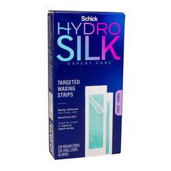 Schick Hydro Silk Targeted Detail Waxing Strips Face + Pubic - 40 ct.