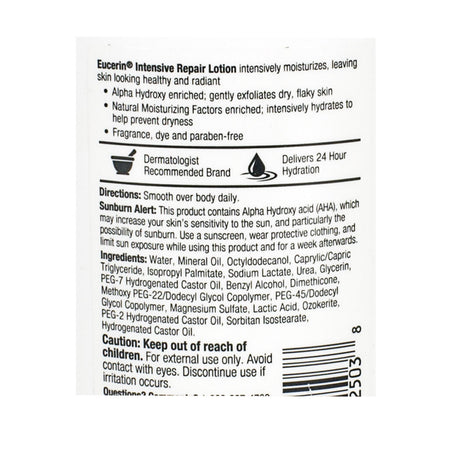 Eucerin Intensive Repair Very Dry Skin Lotion - 3 oz.