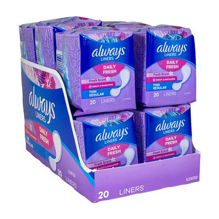 Always Thin Active Scented Liners - Pack of 20