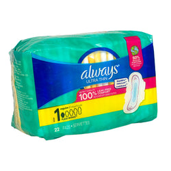 Always Ultra Thin Maxi Pads With Wings Size 1- 22 ct
