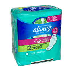 Always Ultra-Thin Maxi Pads with Wings - 8 ct