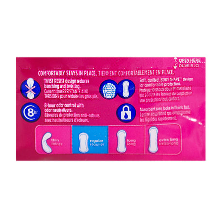 Carefree Regular To Go Unscented Pantiliners - Pack of 20