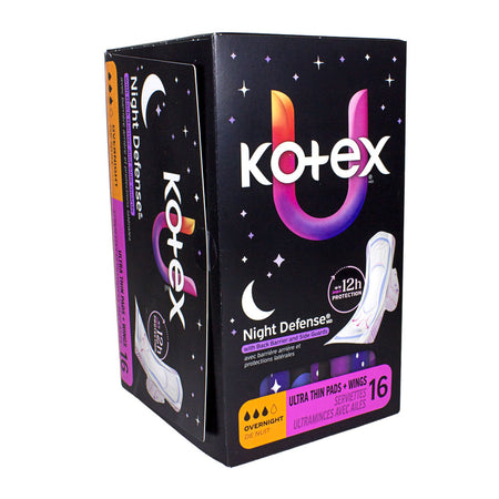 Kotex Core Ultrathin Overnight Pads- 16 ct