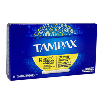 Tampax Regular Biodegradable Tampons - Box of 10