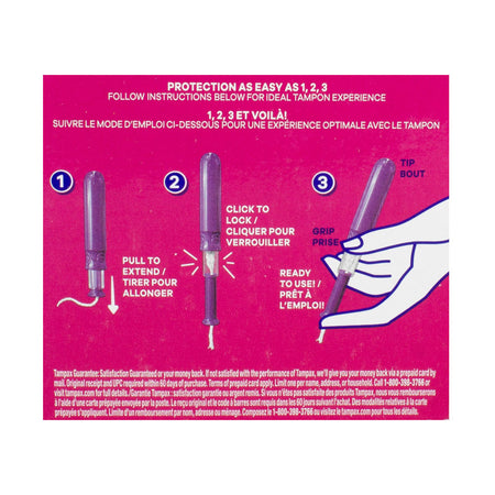 Tampax Pocket Radiant Tampons Regular Unscented - 14 ct.