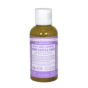 NEW Dr. Bronner's Pure-Castile Lavender Liquid Soap Soap - 2 oz.