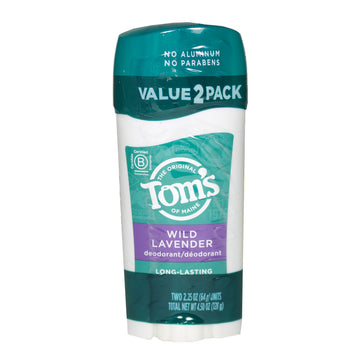 Tom's of Maine Wild Lavender Long-Lasting Stick Deodorant 2.25oz  2 Count