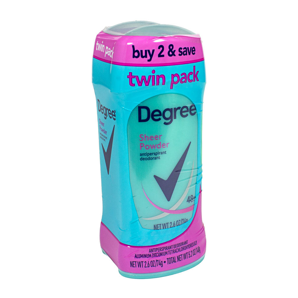 DBW - Degree Sheer Powder Deodorant 2.6 oz- Twin Pack - Weiner's LTD