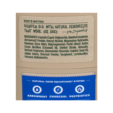 Dr. Squatch Fresh Falls Men's Odor Squatching Deodorant - 0.5 oz.