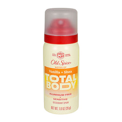 Old Spice Total Body Vanilla + Shea Aluminum Free Deodorant Body Spray - 1 oz.