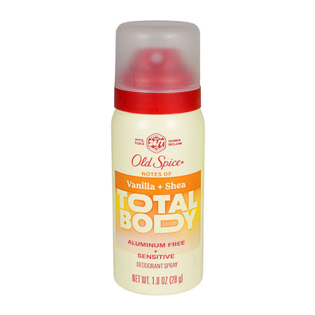 DBM - Old Spice Total Body Vanilla + Shea Aluminum Free Deodorant Body Spray - 1 oz.