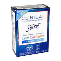 Secret Clinical Strength Completely Clean Invisible Solid Deodorant - 1 oz.