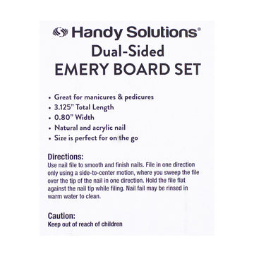 Handy Solutions Emery Boards - Card of 2
