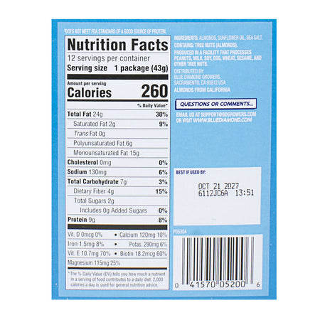 Blue Diamond Roasted & Salted Almonds - 1.5 oz.