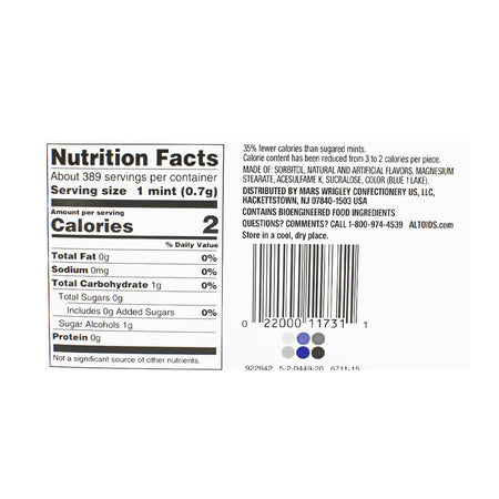 Altoids Arctic Peppermint Curiously Cools Sugar Free Mints - 1.2 oz.