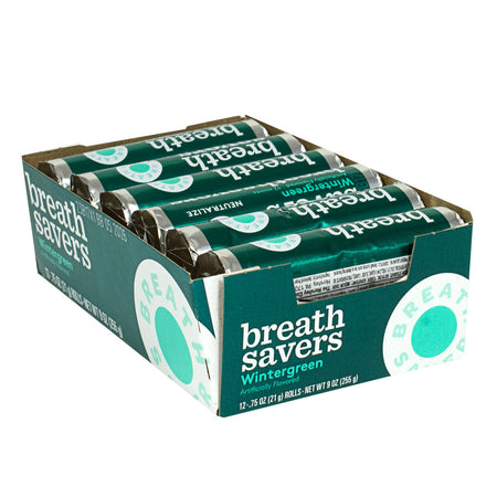 Breath Savers Wintergreen Sugar-Free Mints -Roll of 12