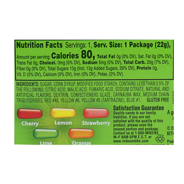 Mike and Ike Original Fruits Candy - 0.78 oz.