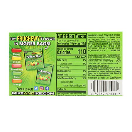 Mike and Ike Original Fruits Candy, 4.25 oz