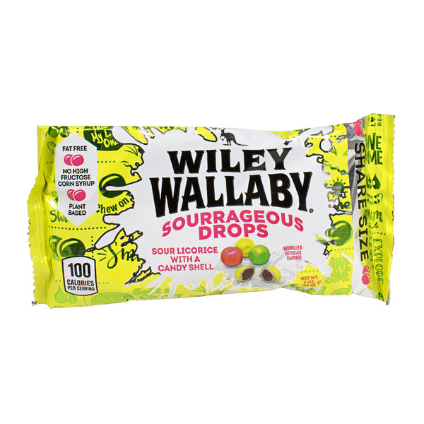 Wiley Wallaby Sourrageous Licorice Drops - 3 oz.