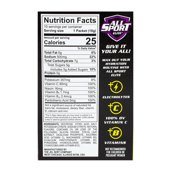 All Sport Elite Lemon Twist Singles To Go 3.38 oz. - 10 ct.