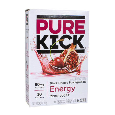 Pure Kick Energy Drink Mix Black Cherry Pomegranate Singles To Go- 6 ct.