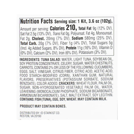 StarKist Tuna Deli Style Salad Kit - 3.6 oz. plus Crackers