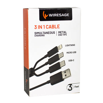 Wiresage 3-in-1 Charging Cable