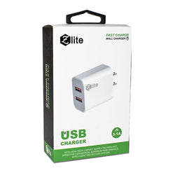 Zlite Dual USB Fast Wall Charger - 3.1 A
